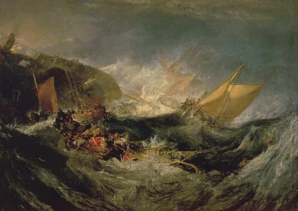 Vraket av et transportskip av Joseph Mallord William Turner