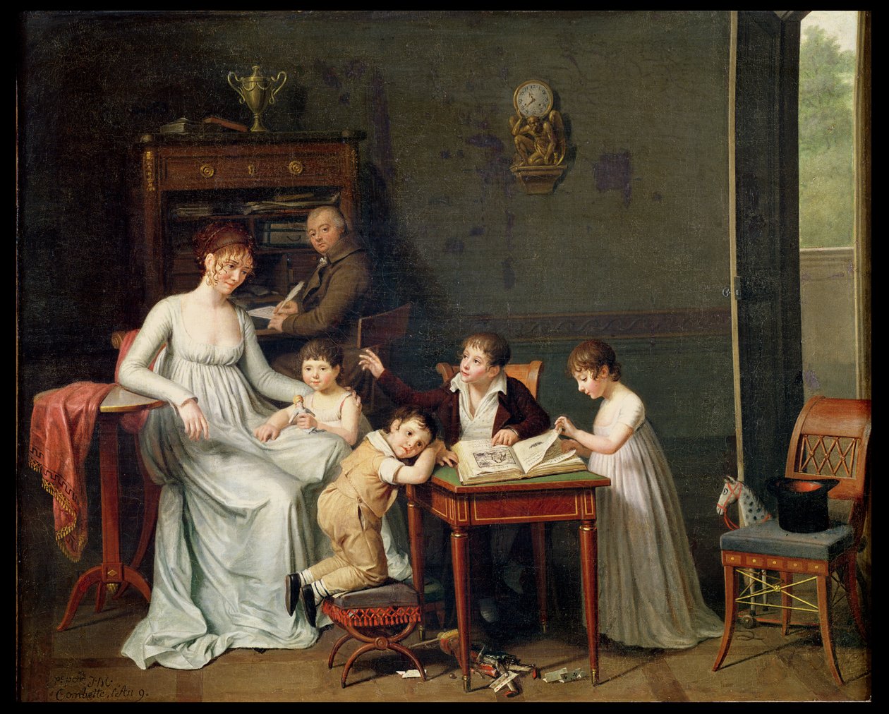 Portrett av en familie, 1800-01 av Joseph Marcellin Combette