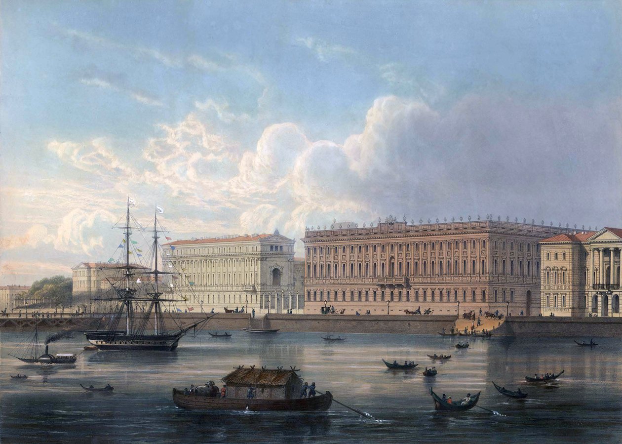 Marmorpalasset i Sankt Petersburg av Joseph Maria Charlemagne Baudet