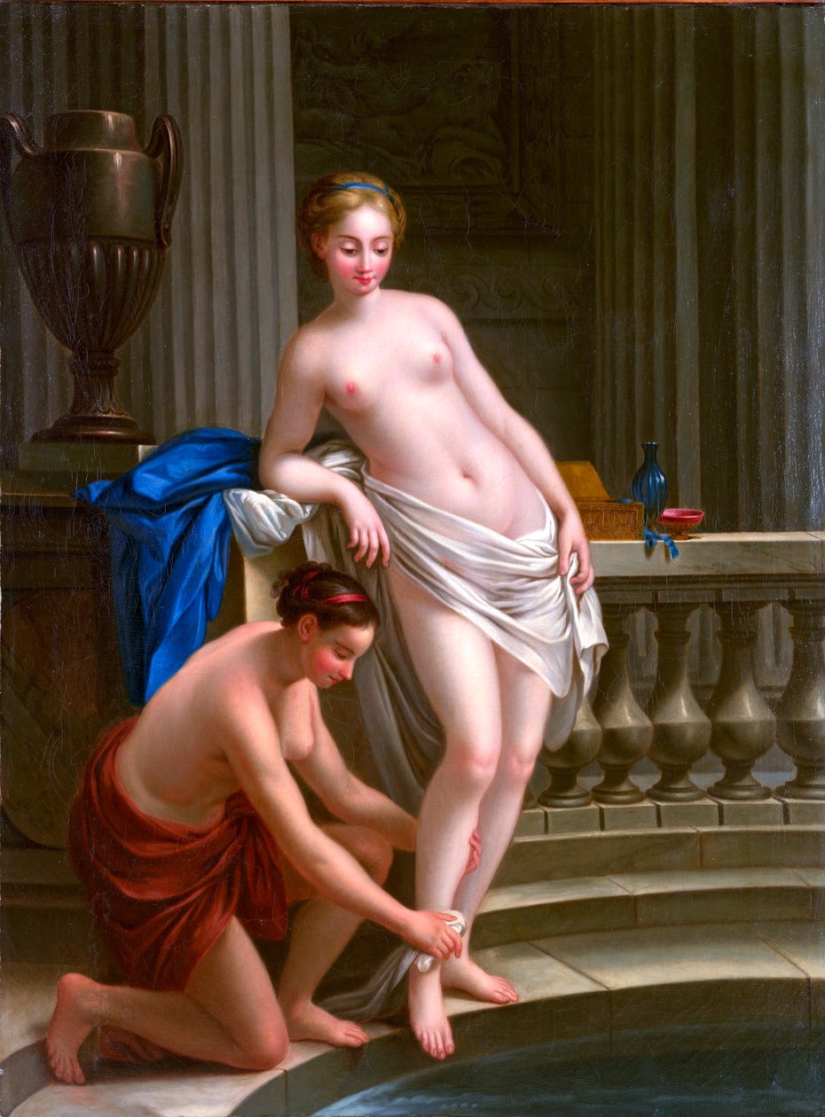Gresk kvinne på badet av Joseph Marie Vien