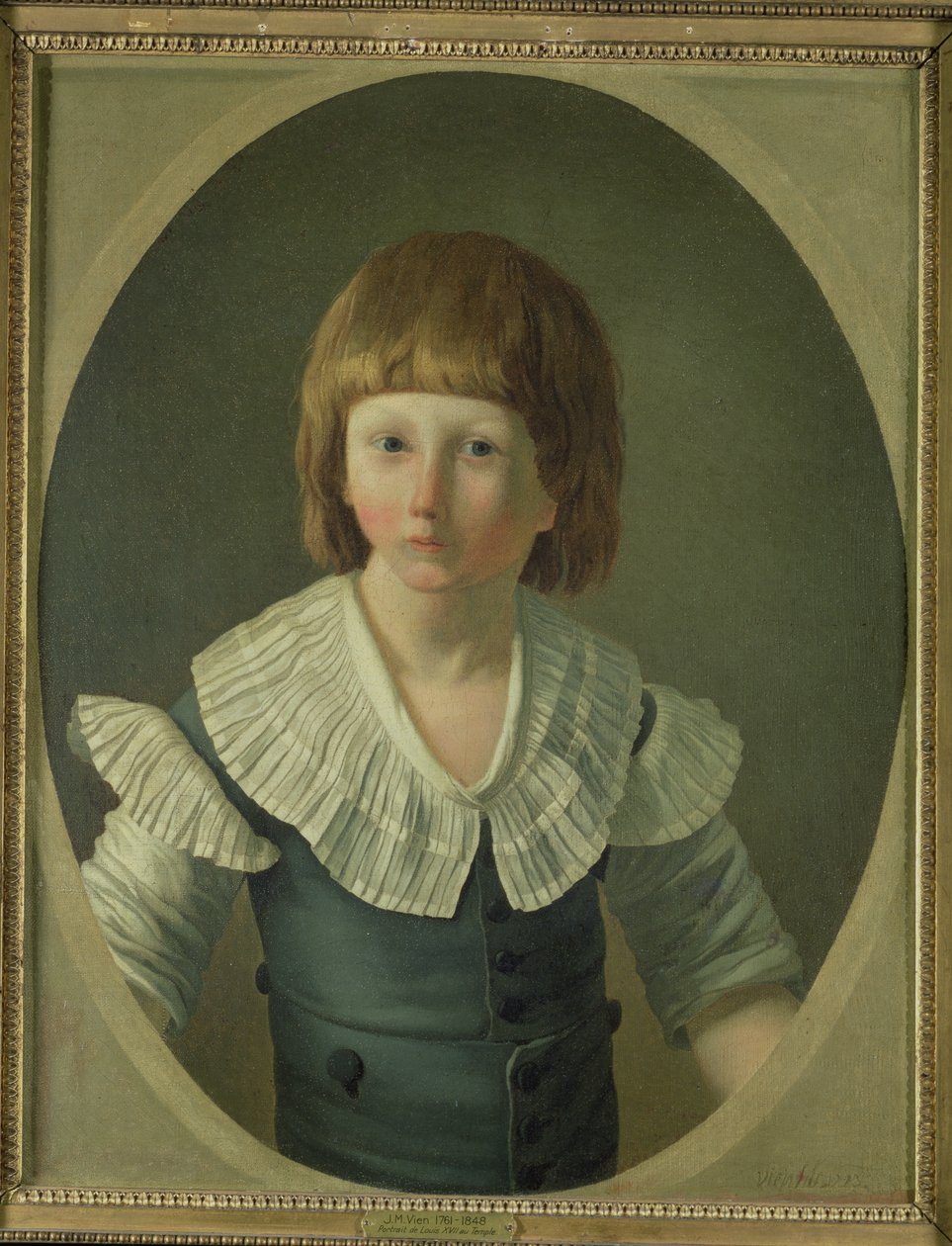 Louis XVII (1785-95) 8 år gammel, ved tempelet, 1793 av Joseph Marie the Younger Vien