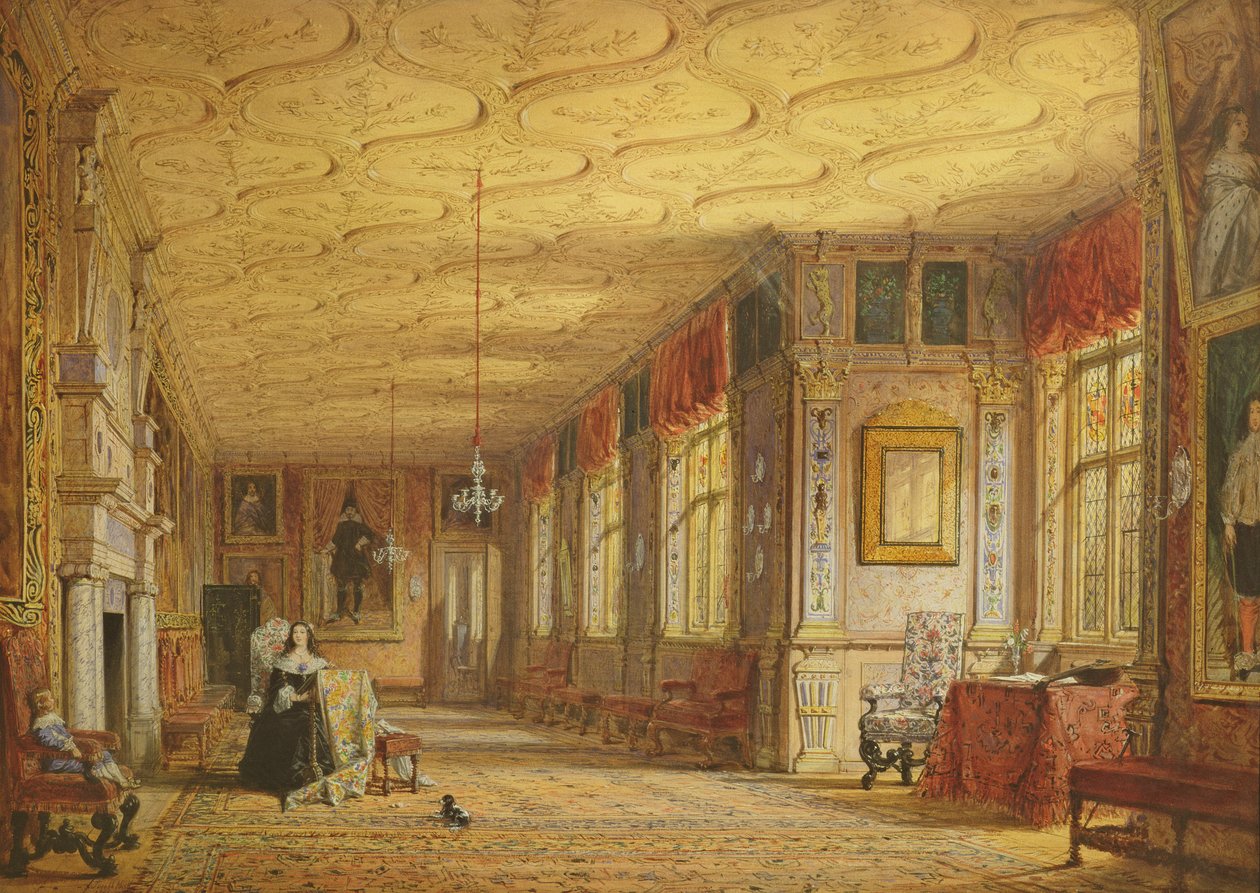 Tegneseriegalleriet på Knole, 1841 av Joseph Nash