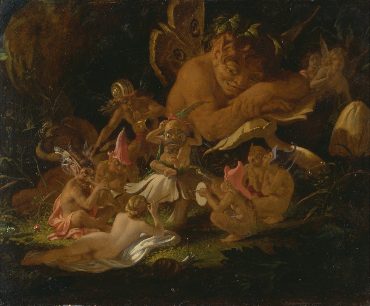Puck and Fairies, fra A Midsummer Nights Dream av Joseph Noel Paton