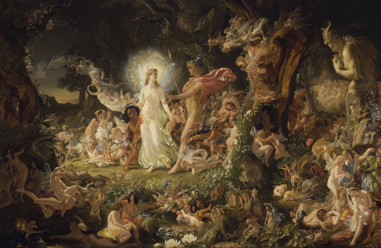 Krigen om Oberon og Titania av Joseph Noel Paton