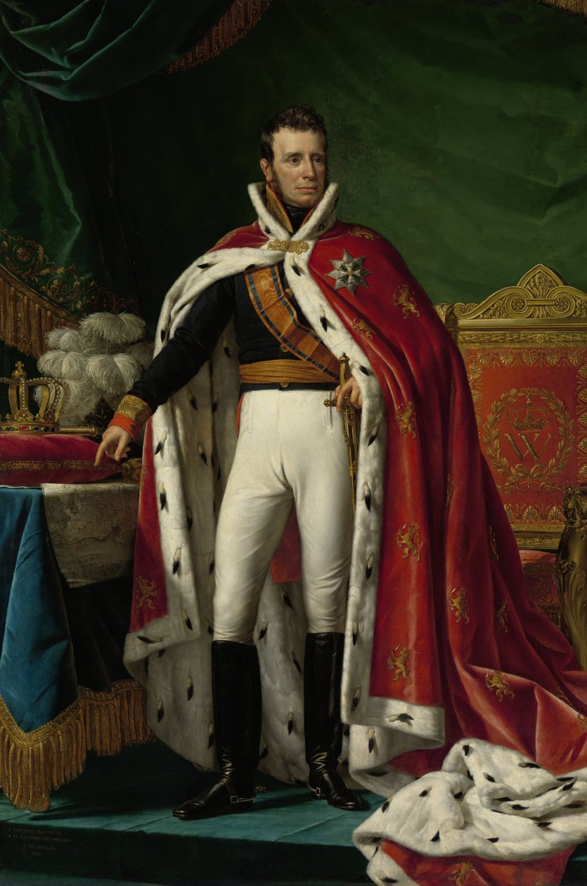 Portrett av William I av Nederland, 1819 av Joseph Paelinck