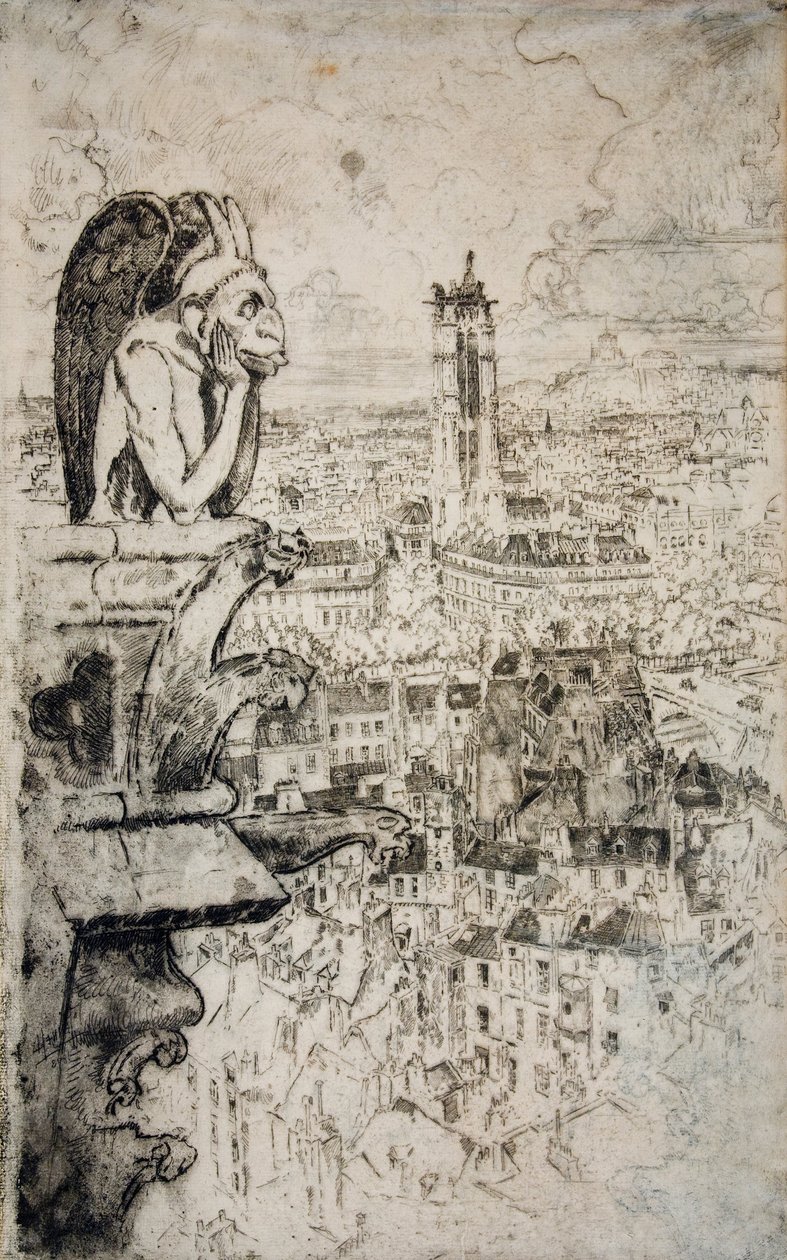 Paris fra Notre-Dame av Joseph Pennell