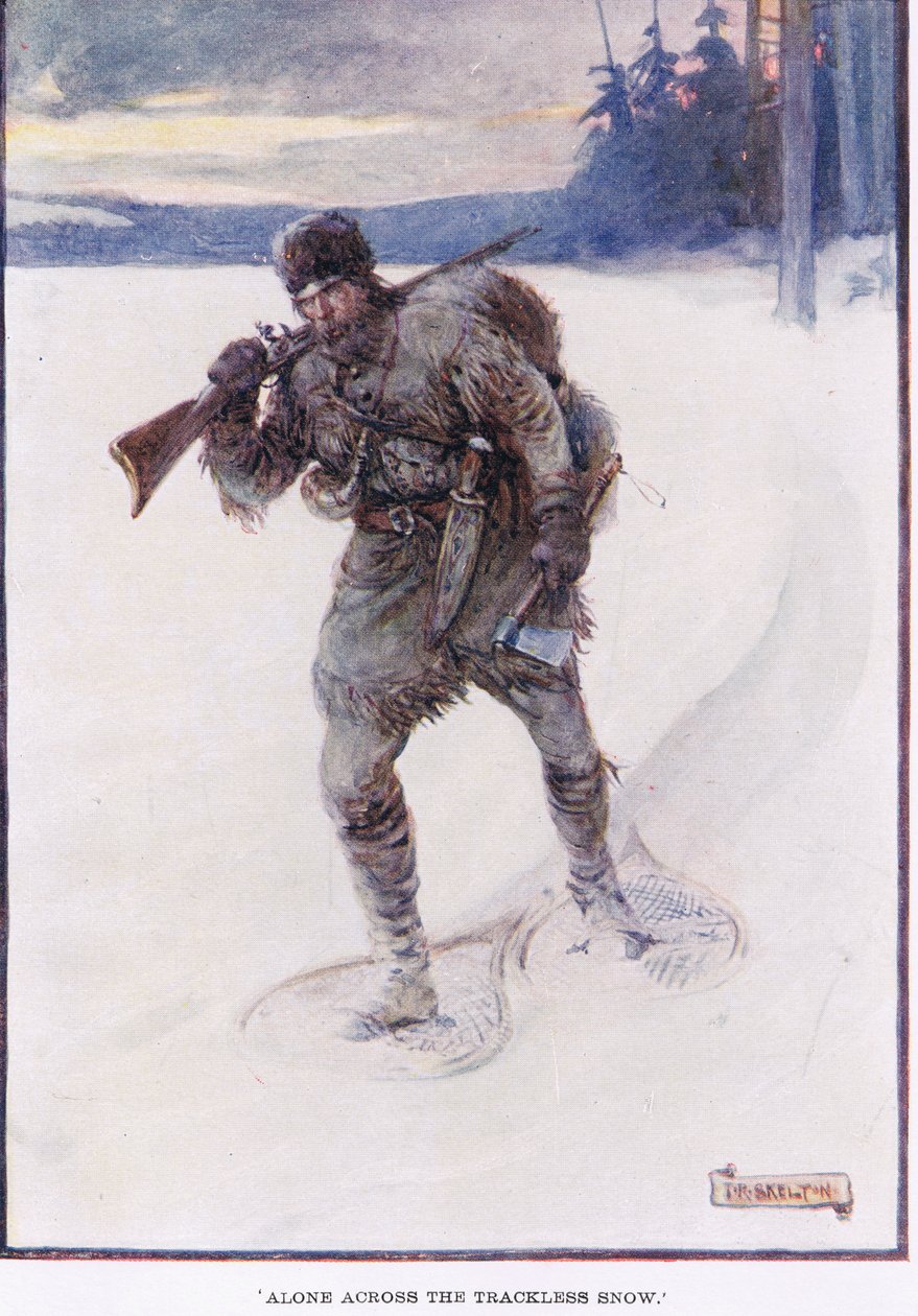 La Salle alene over den sporløse snøen av Joseph Ratcliffe Skelton