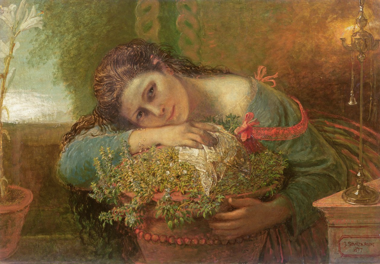 Isabella, eller potten med basilikum, 1877 av Joseph Severn
