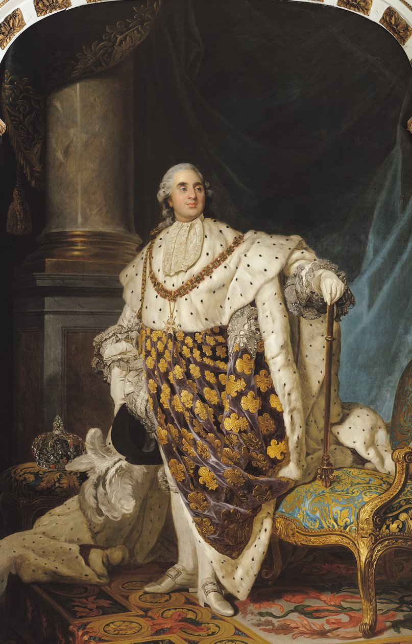 Ludvig XVI (1754–93) i kroningskåper, etter 1774 av Joseph Siffred Duplessis