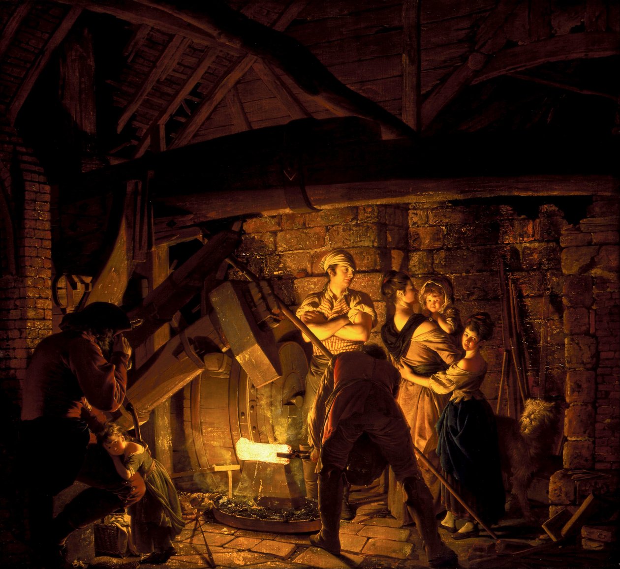 En Iron Forge av Joseph Wright of Derby