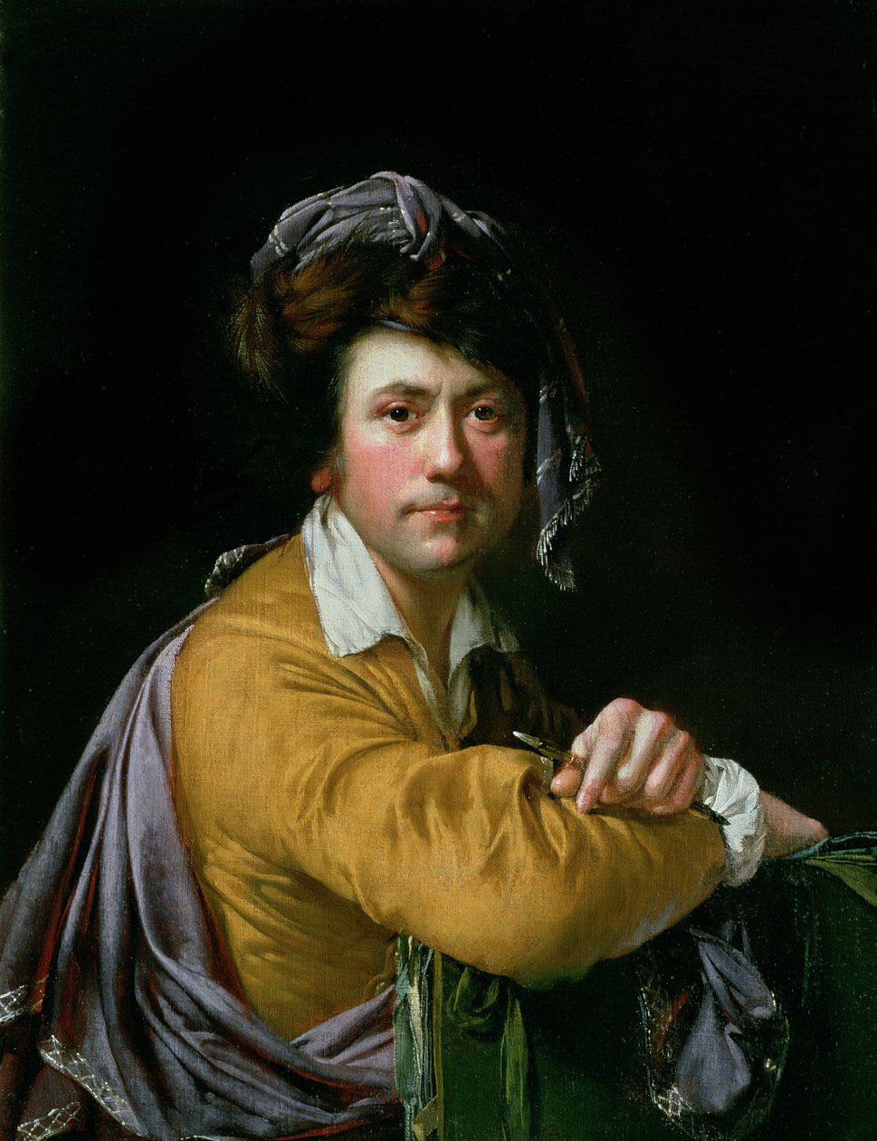 Selvportrett i en alder av rundt førti, ca. 1772-3 av Joseph Wright of Derby