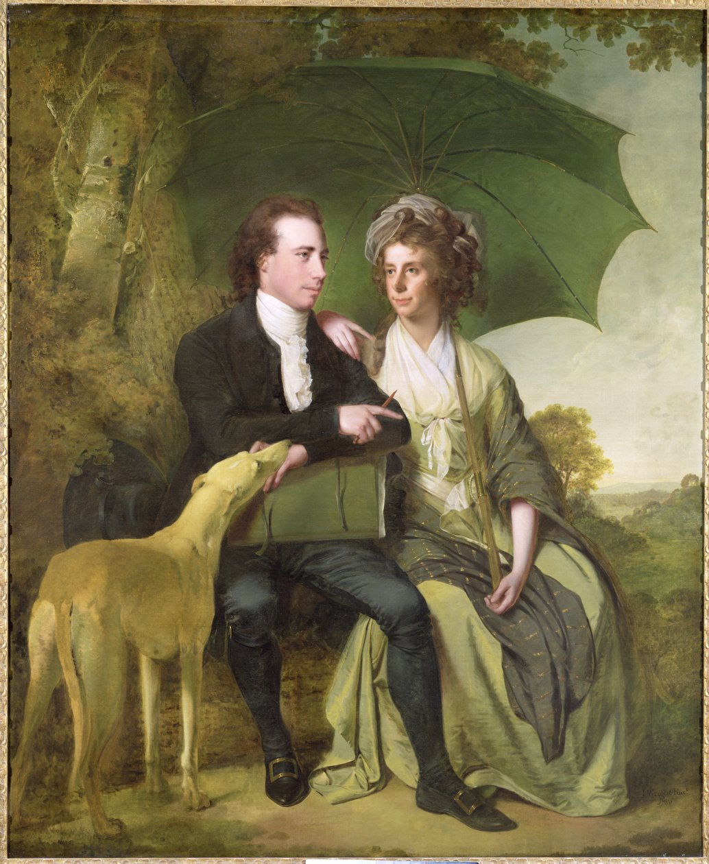 Presten og fru Thomas Gisborne fra Yoxhall Lodge, Leicestershire, 1786 av Joseph Wright of Derby