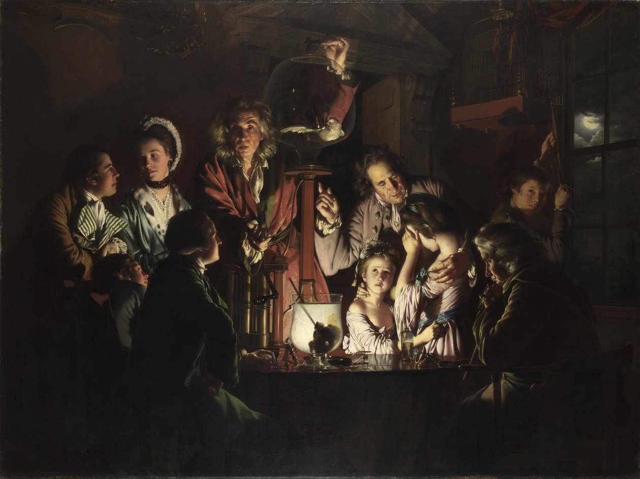 Et eksperiment på en fugl i en luftpumpe av Joseph Wright of Derby