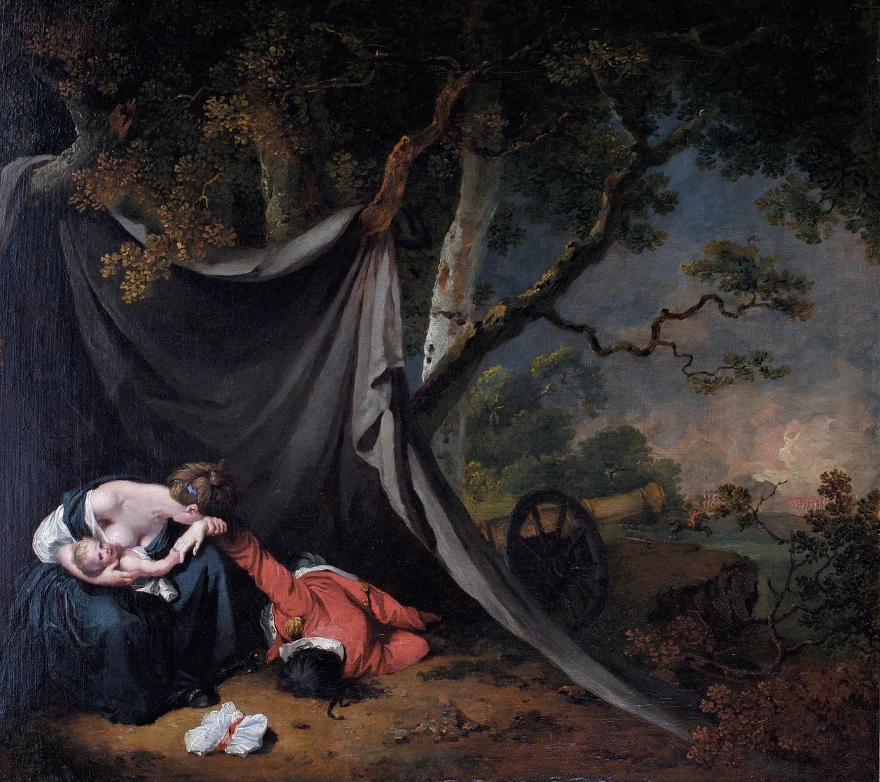 Den døde soldat, ca. 1789 av Joseph Wright of Derby