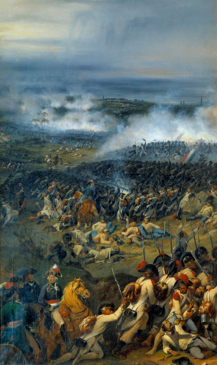 Revolutionary Wars: "" Slaget ved Anderlecht 13. november av Joseph Louis Hippolyte Bellange