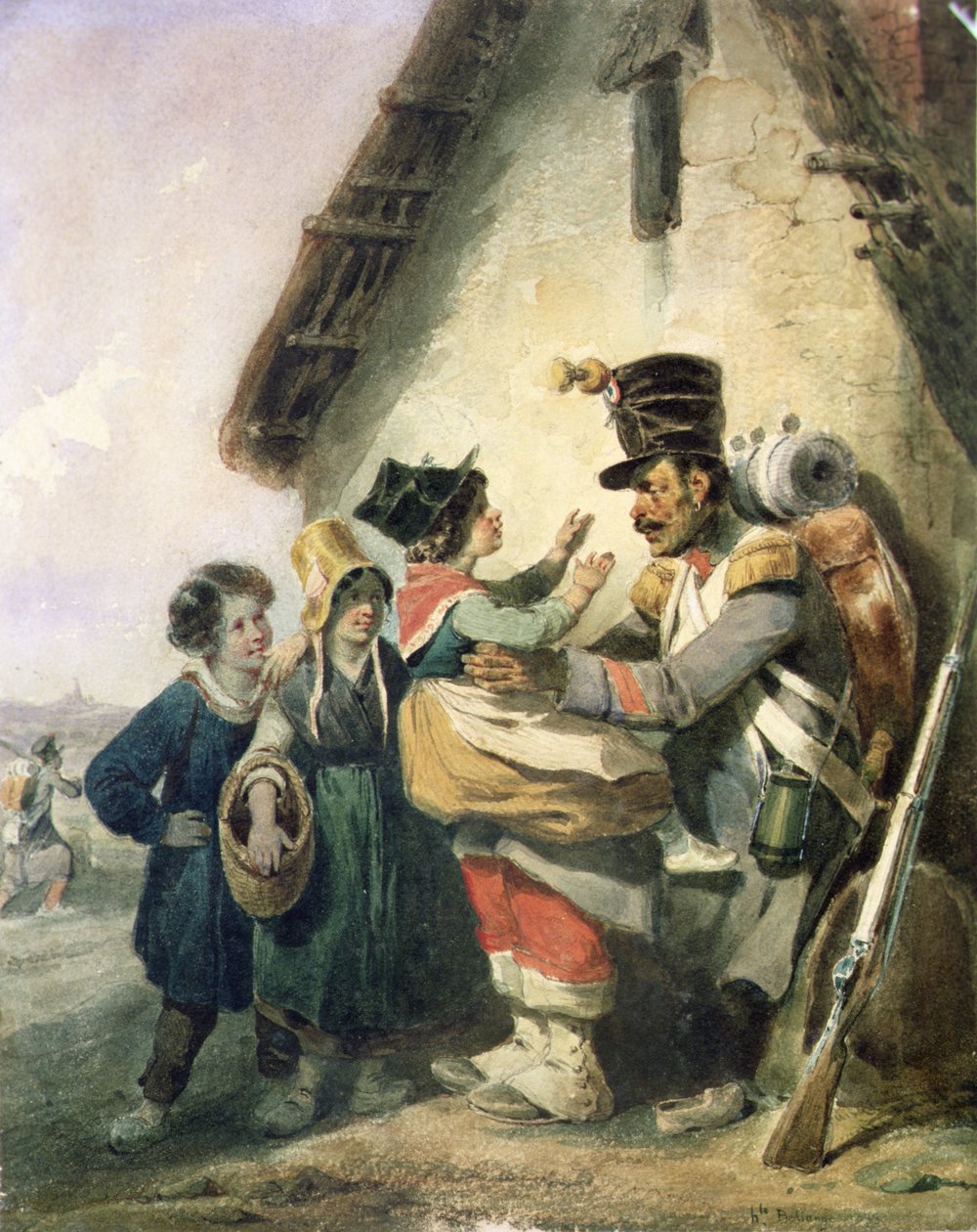 Soldatens retur av Joseph Louis Hippolyte Bellange