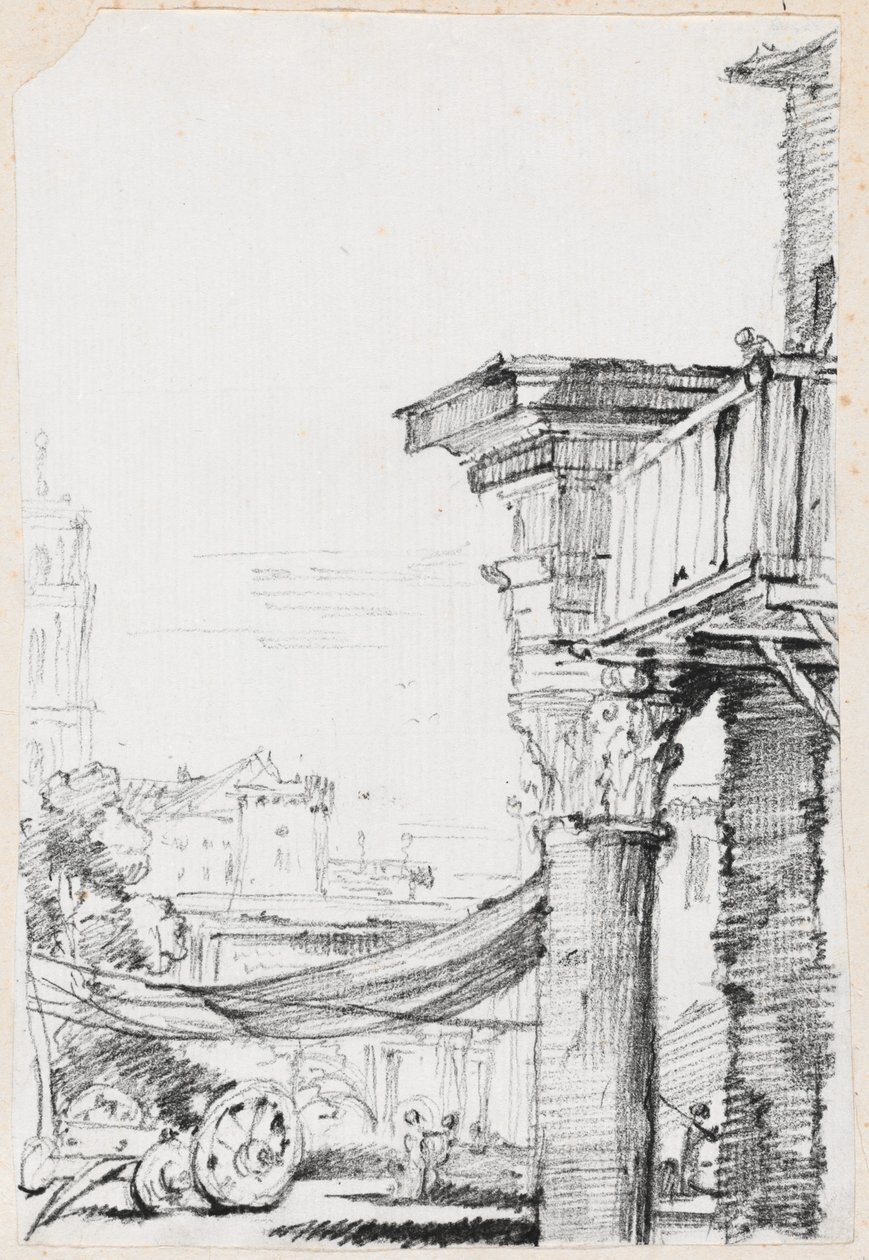 En balkong på Forum Romanum av Joseph-Marie the Elder Vien