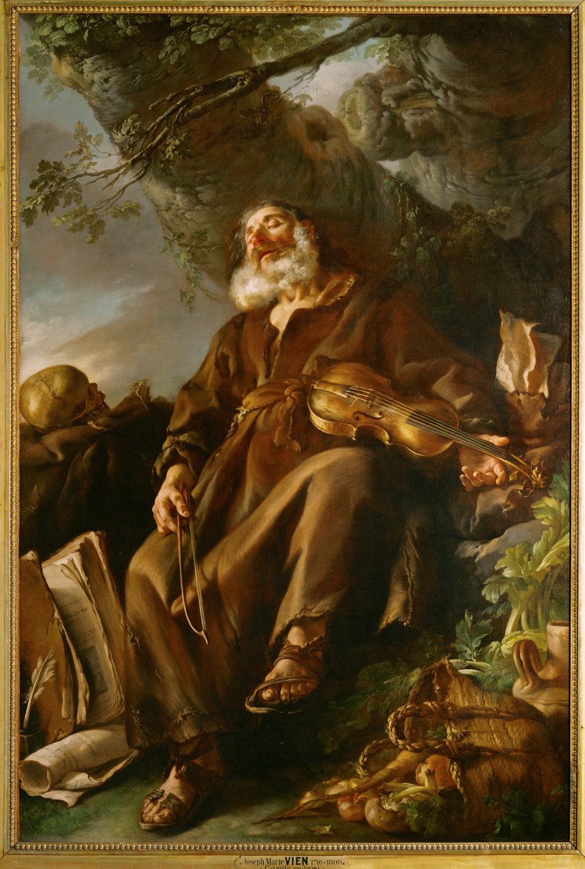 L#39;Eremit Endormi - Den sovende eremitten ... av Joseph-Marie the Elder Vien