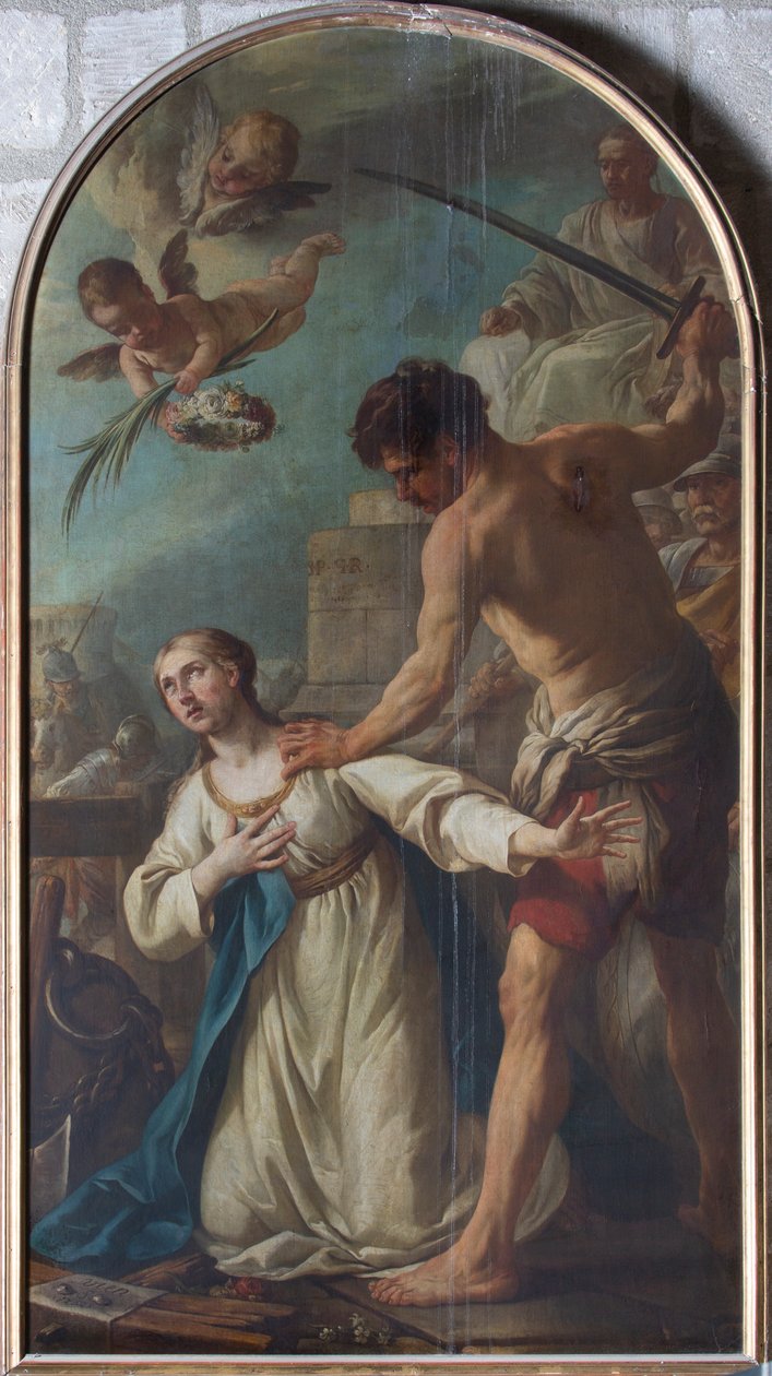 Martyren til Saint Catherine av Joseph Marie the Elder Vien