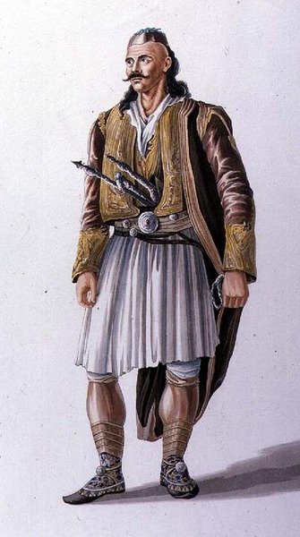 Captain of Suliote Albanians, illustrasjon fra Canto II av 