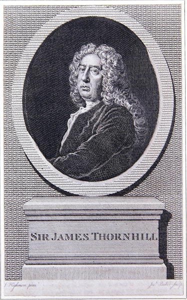 Sir James Thornhill (gravering) av Joseph (after) Highmore