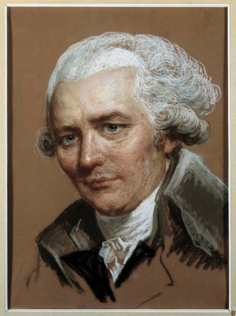 Portrett av Pierre Choderlos de Laclos (1741-1803) fransk forfatter Painting au pastel tilskrevet Joseph Ducreux (1735-1802) 1700-tallet. Dim. 0,38x0,28 m. av Joseph (attr. to) Ducreux
