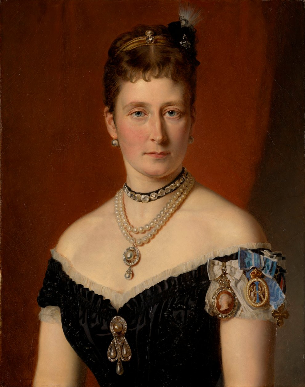 Prinsesse Alice av Storbritannia 1843-1878, storhertuginne av Hessen og ved Rhinen, 1879. av Joseph Adam Hartmann