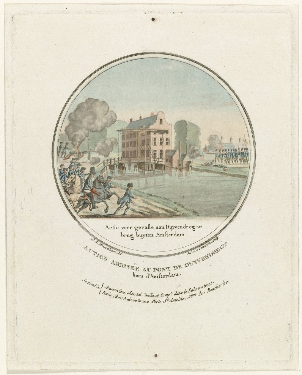 Atacul la podul Duivendrecht, 1787 Action for Gevalle aan Duyvendregse brug buyten Amsterdam / Action arrivée au pont de Duyvendregt hors d