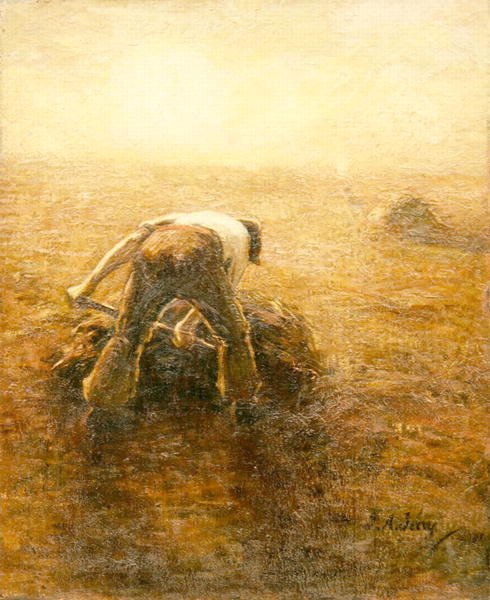 Feltarbeideren (olje på lerret) av Joseph Alfred Terry