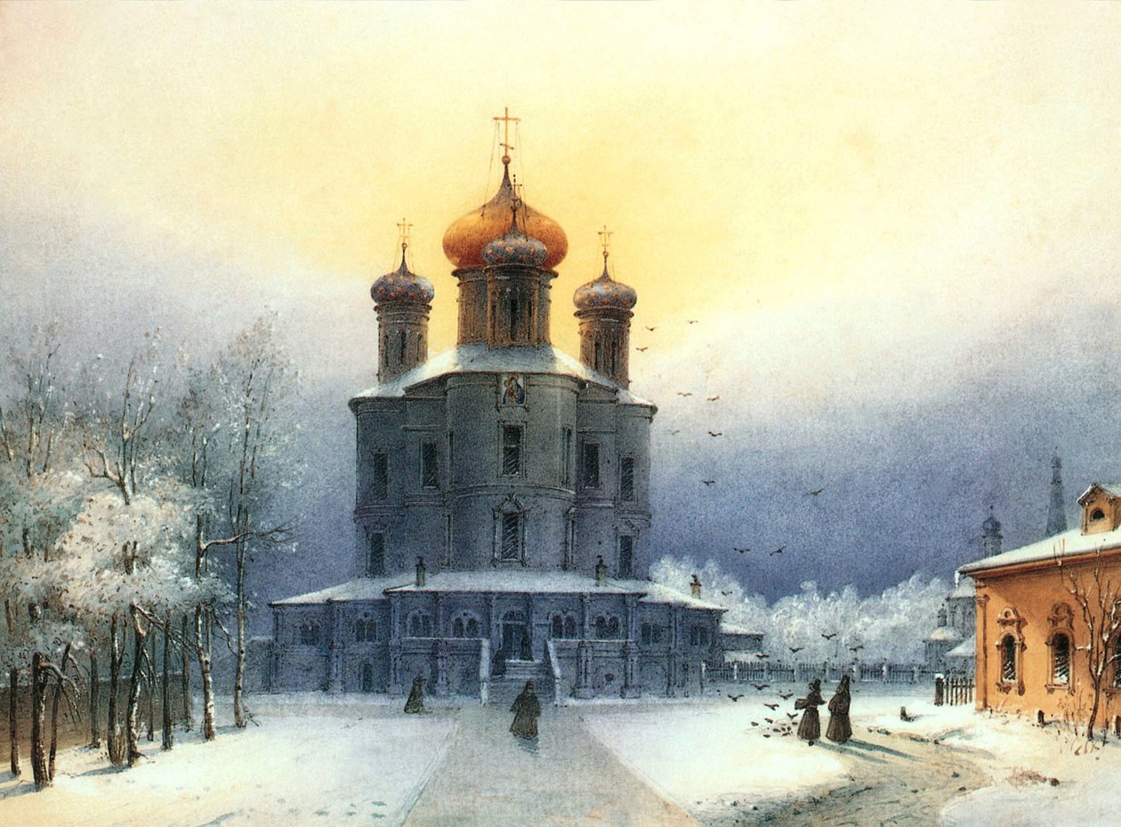 Donskoy Monastery', 1850-tallet. av Joseph Andreas Weiss