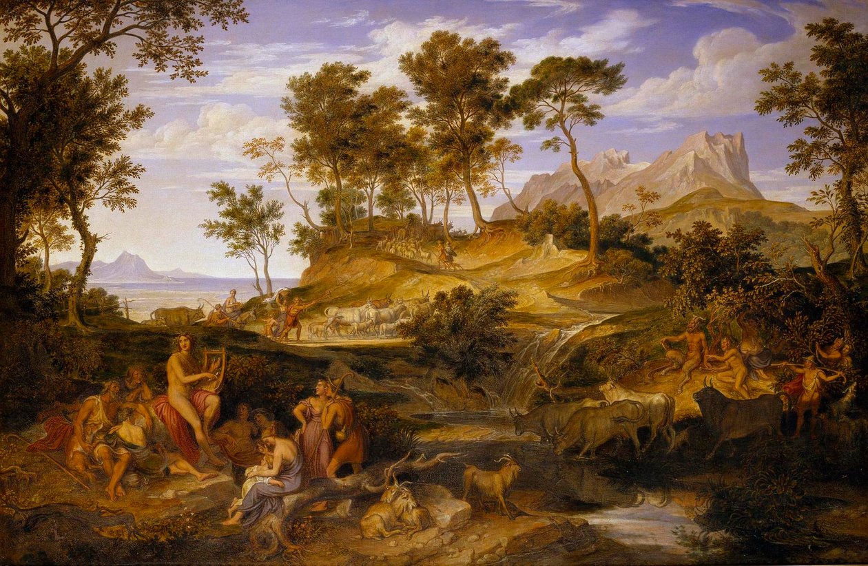 Apollon blant de thessaliske gjeterne av Joseph Anton Koch