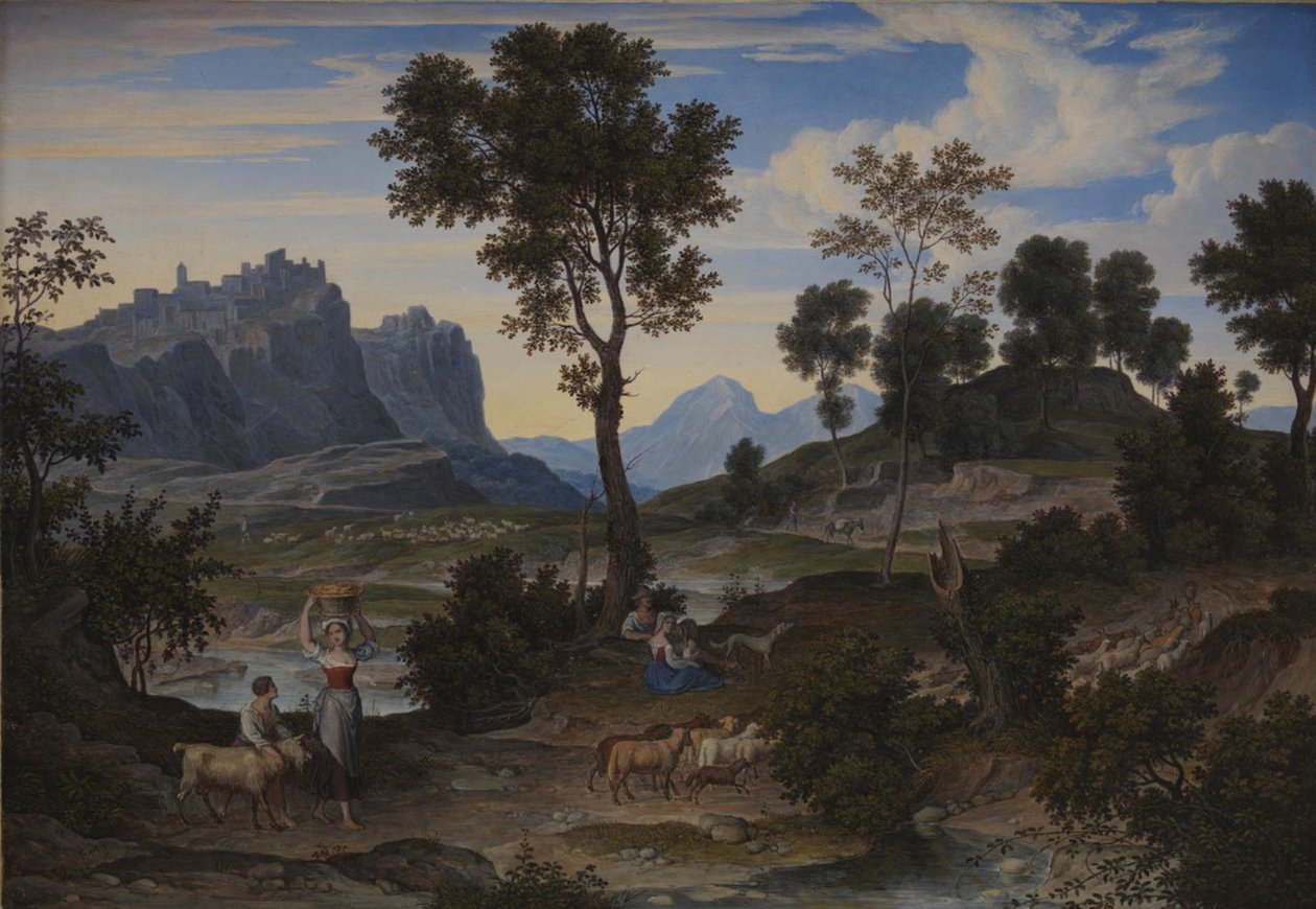 Landskap fra Civitella nær Olevano av Joseph Anton Koch