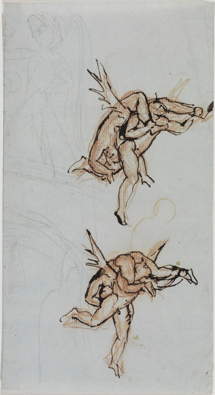 Studie av rådmannen fra Lucca (Dantes Inferno, Canto 21, V 34) av Joseph Anton Koch