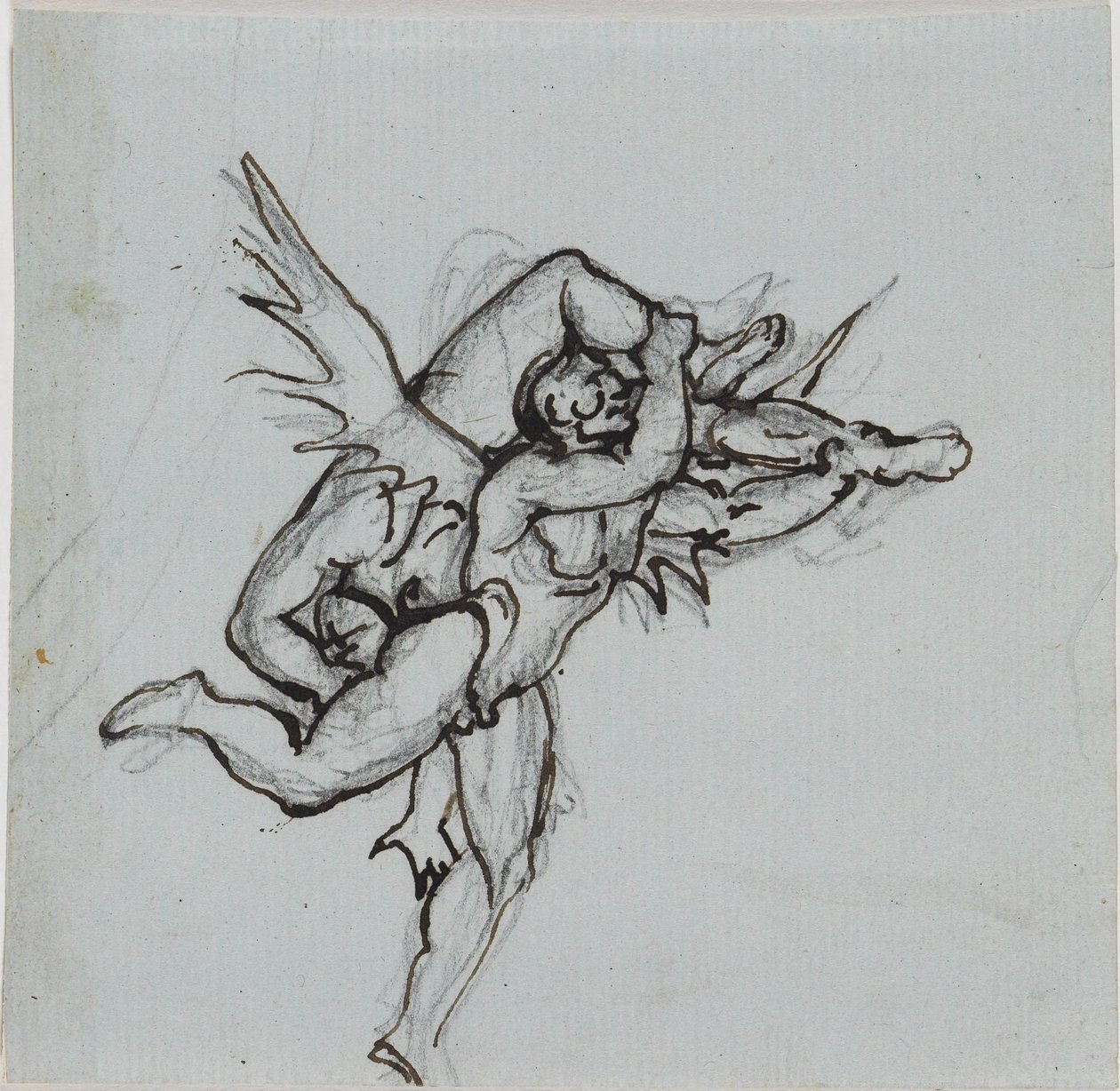 Studie til rådsherren fra Lucca (Dantes Inferno, sang 21, v. 34) av Joseph Anton Koch