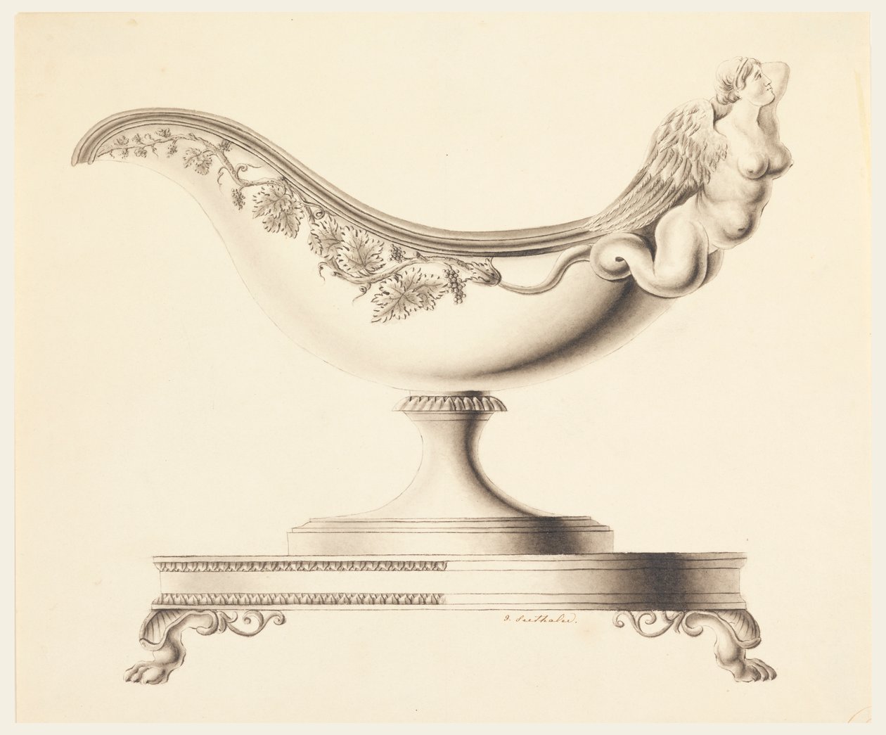 Design for en sausbåt av Joseph Anton Seethaler Ii