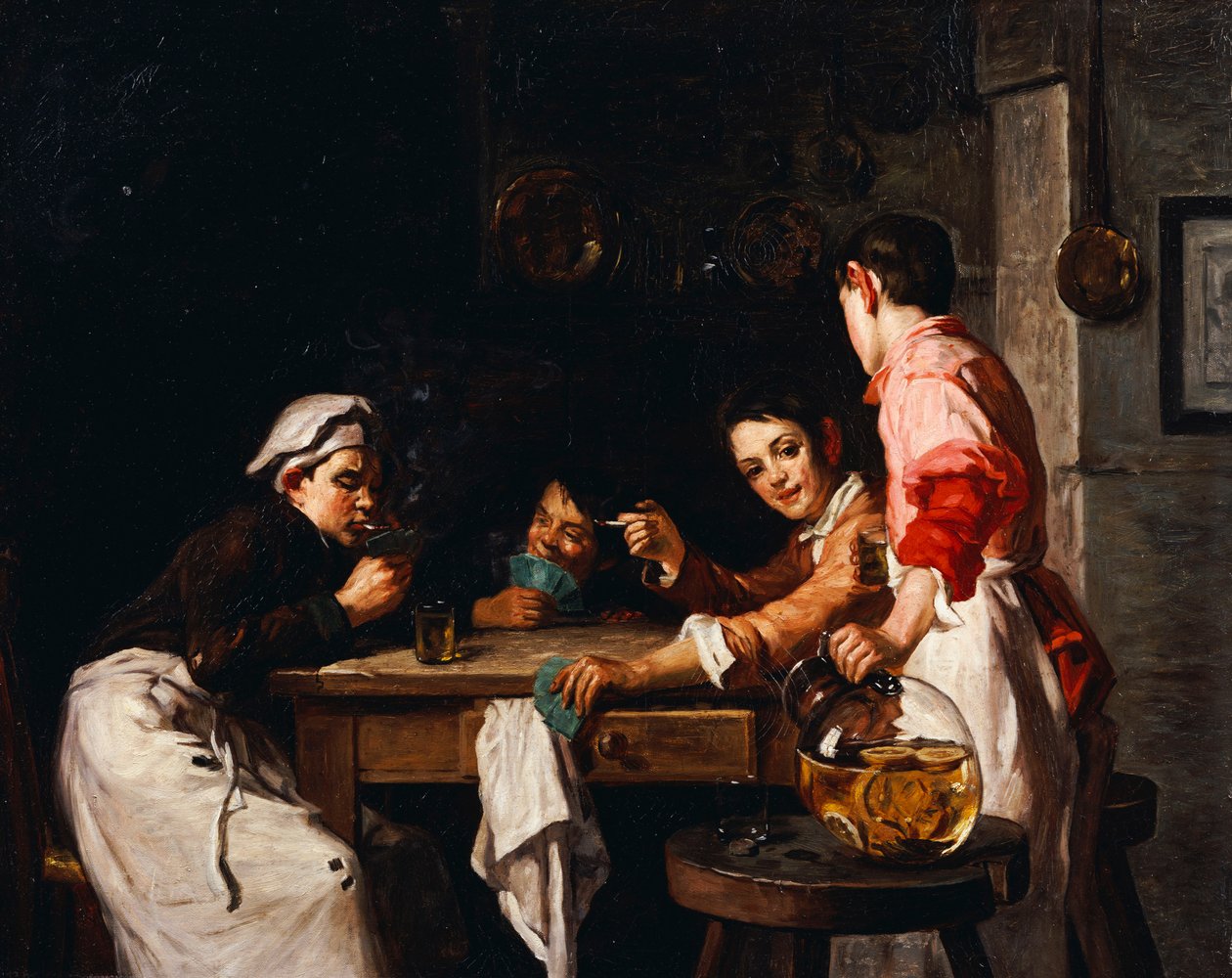 De unge kortspillerne av Joseph Bail