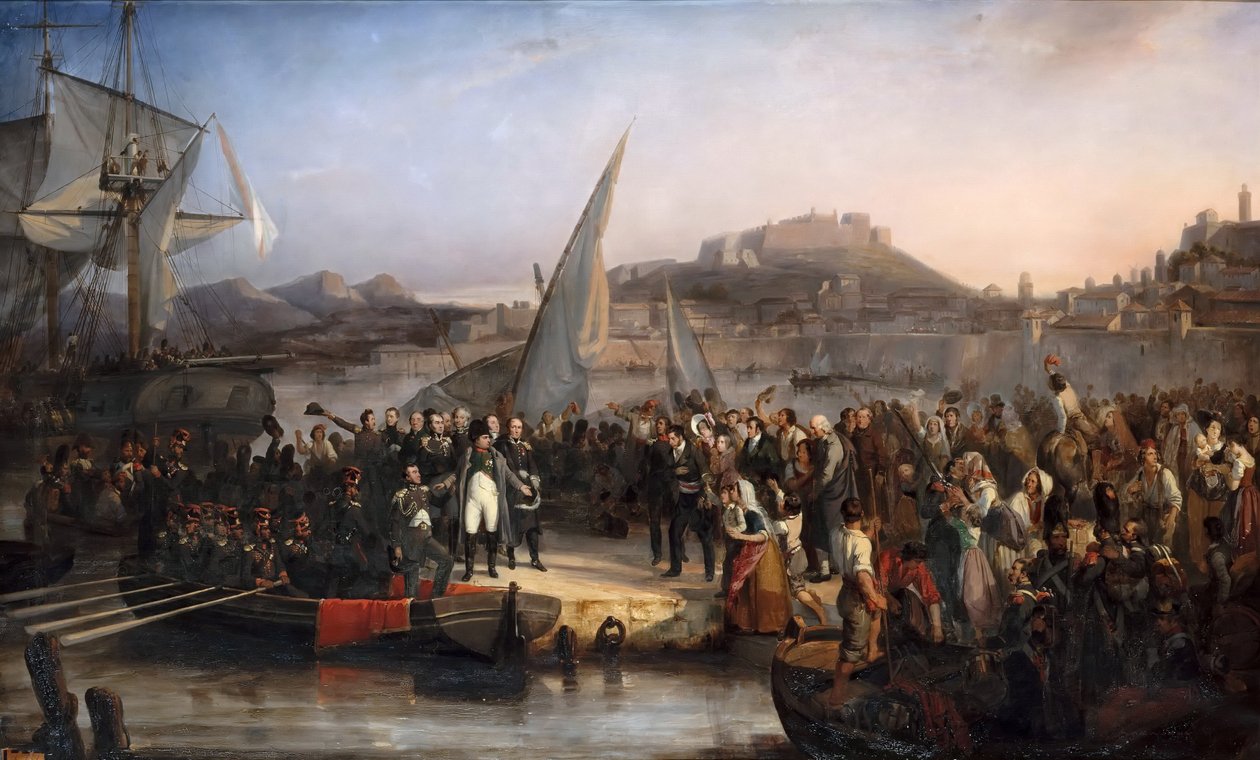 Napoleon forlot øya Elba 26. februar 1815 av Joseph Beaume