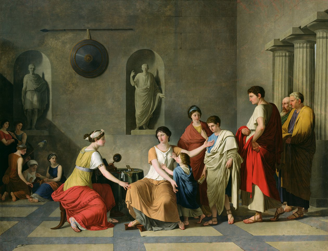 The Mother of the Gracchi, ca. 1780 (olje på lerret) av Joseph Benoît Suvée