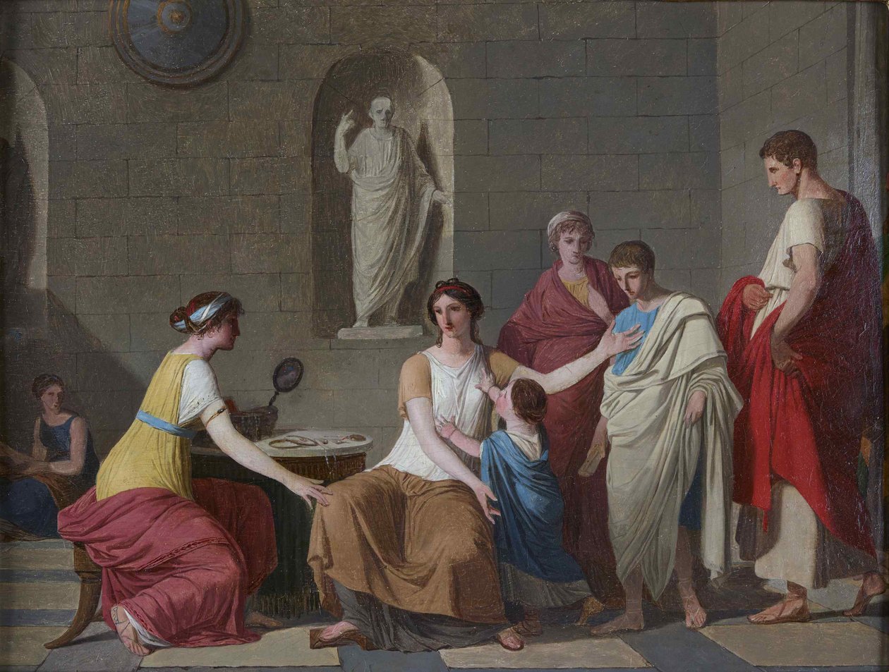 Cornelia, mor til Gracchi, ca. 1793. av Joseph Benoît Suvée