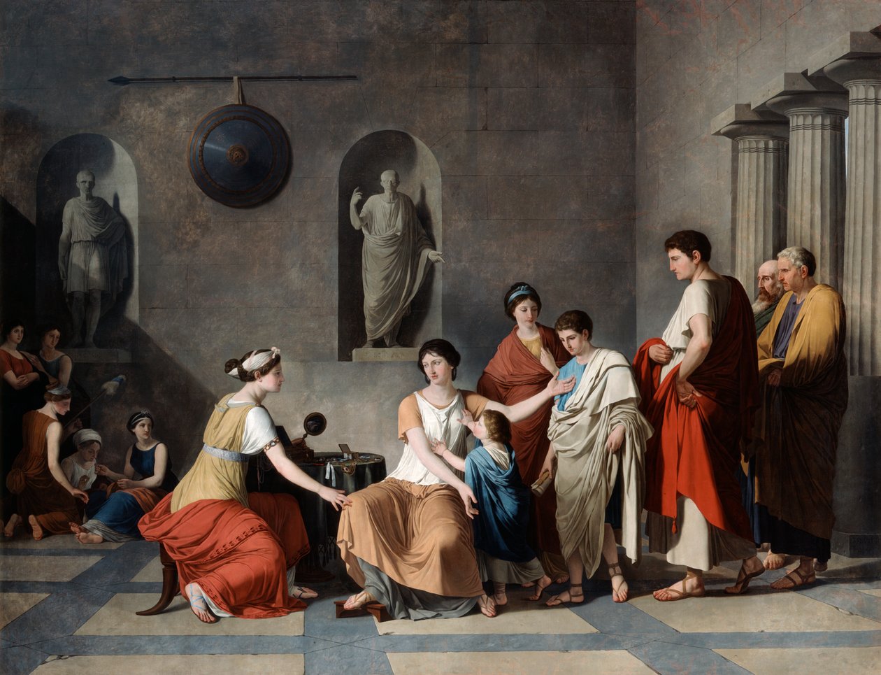 The Mother of the Gracchi, c1780 av Joseph Benoît Suvée
