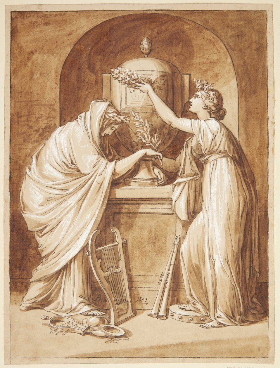 Allegorisk tegning av Joseph Bergler