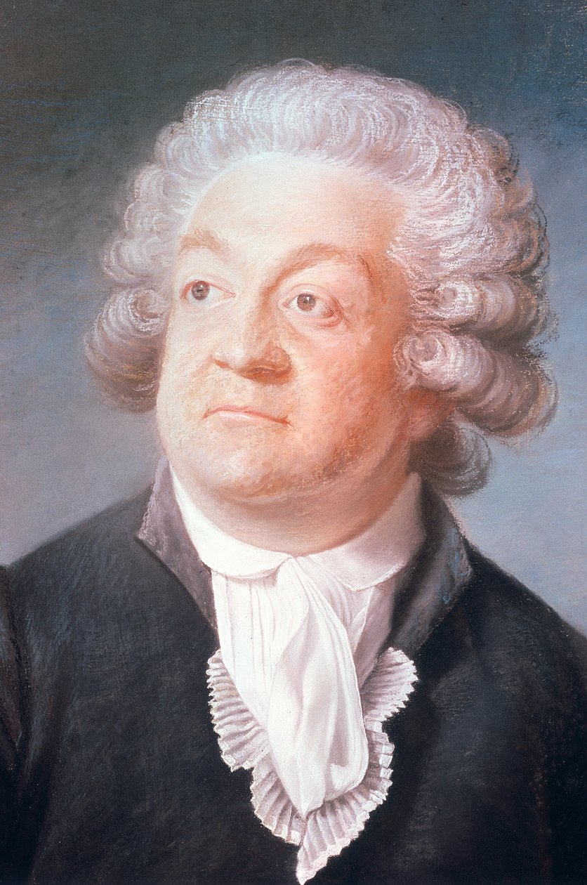 Detalj av portrettet av Honore Gabriel Riqueti, jarl av Mirabeau (1749-1791) (pastell) av Joseph Boze