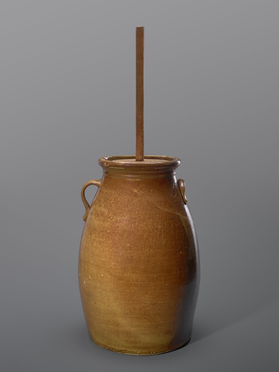 Churn, c. 1873-1900 (gliglasert steintøy med tre) av Joseph C. (attr.to) Rushton