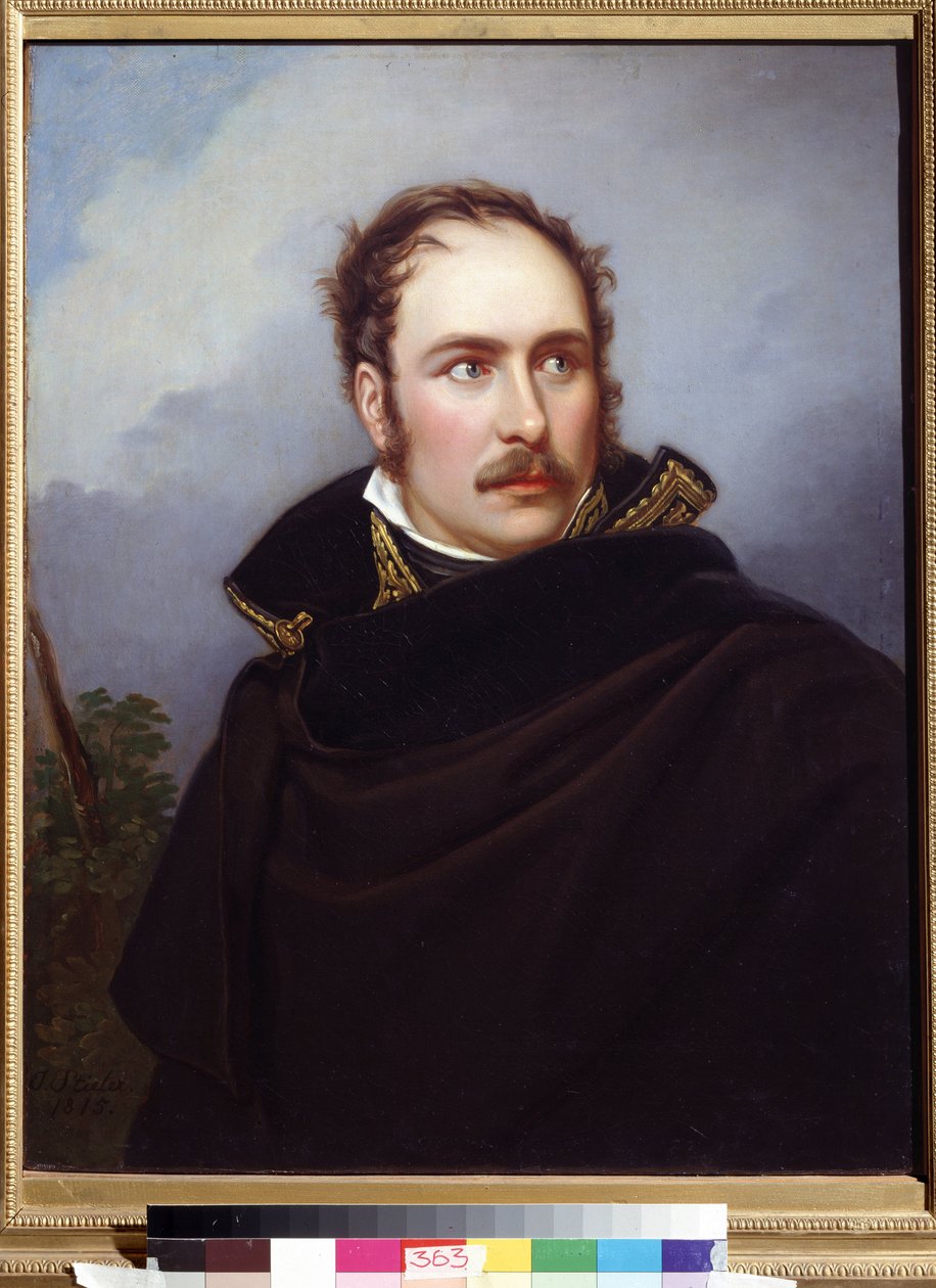 Portrett av Eugene Rose de Beauharnais, kjent som Prins Eugene (1781-1824), visekonge av kongeriket Italia, storhertug av Frankfurt, hertug av Leuchtenberg (Eugene de Beauharnais, visekonge av kongeriket Italia, storhertug av Frankfurt, hertug fra Leuchten av Joseph Carl Stieler