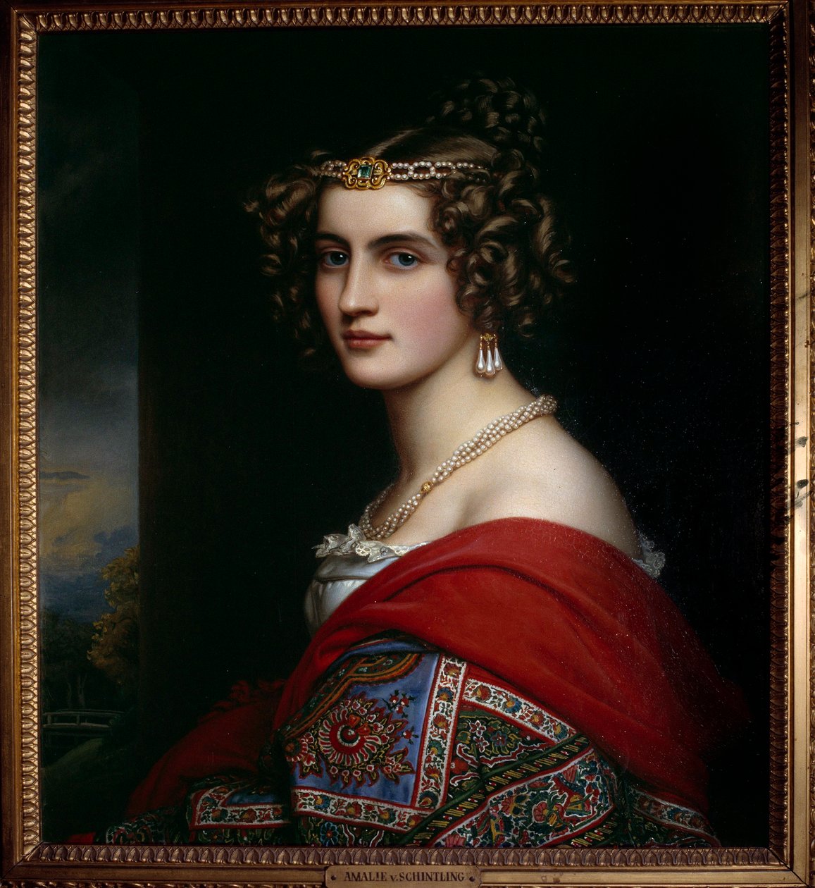 Portrett av Amalie von Schintling Maleri av Josef Karl Stieler (1781-1858) 1831 München. Chateau De Nymphenburg av Joseph Carl Stieler