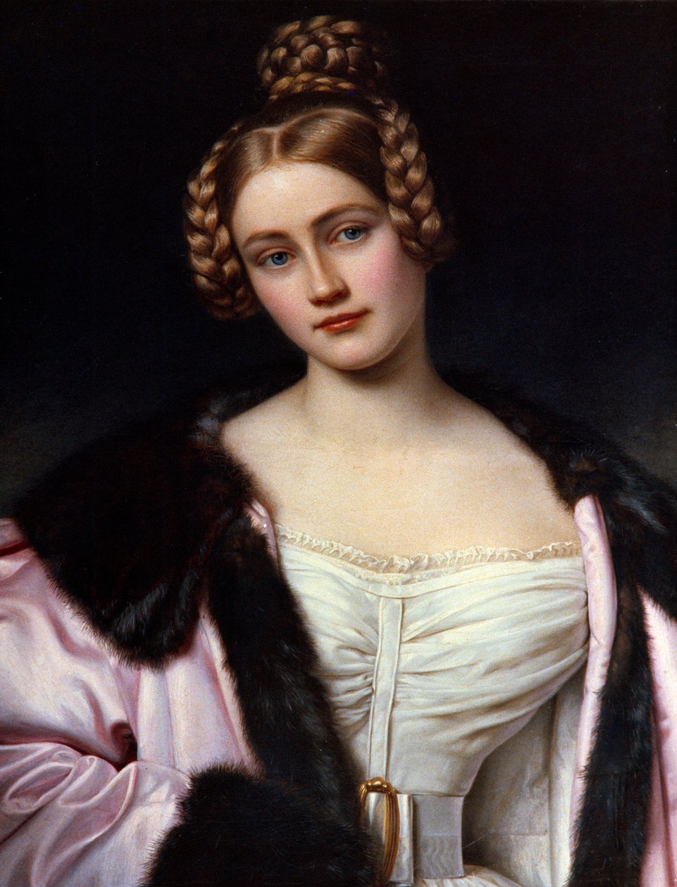 Portrett av Caroline Grafin. Maleri av Joseph Karl Stieler (1781-1858) Ec. Alle av Joseph Carl Stieler