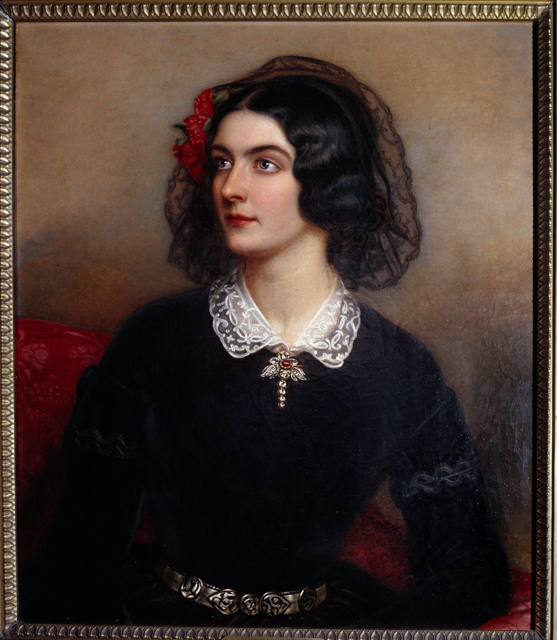 Portrett av Lola Montes eller Montez (olje på lerret) av Joseph Carl Stieler