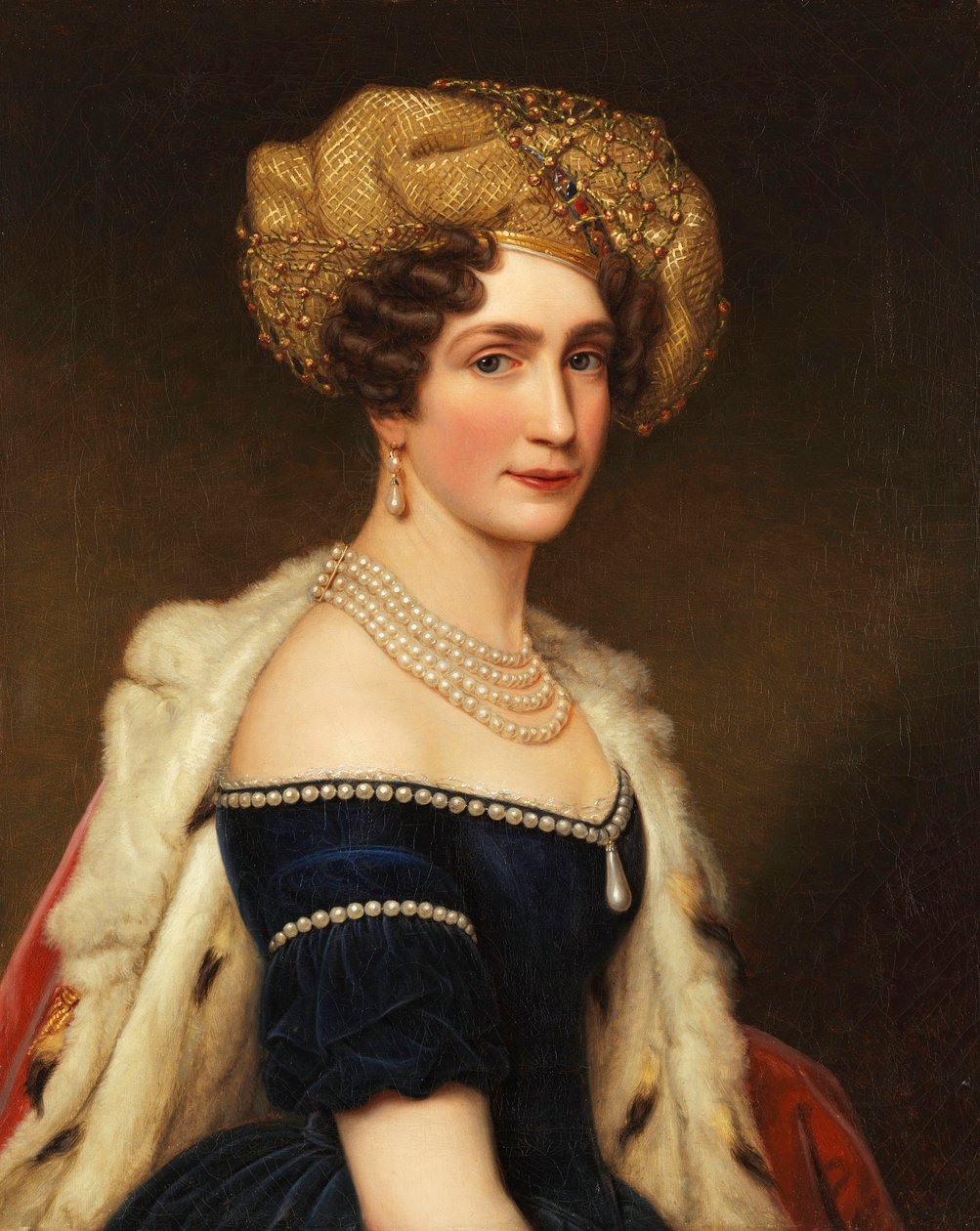 Prinsesse Augusta av Bayern 1788-1851, hertuginne av Leuchtenberg, ca 1825. av Joseph Carl Stieler