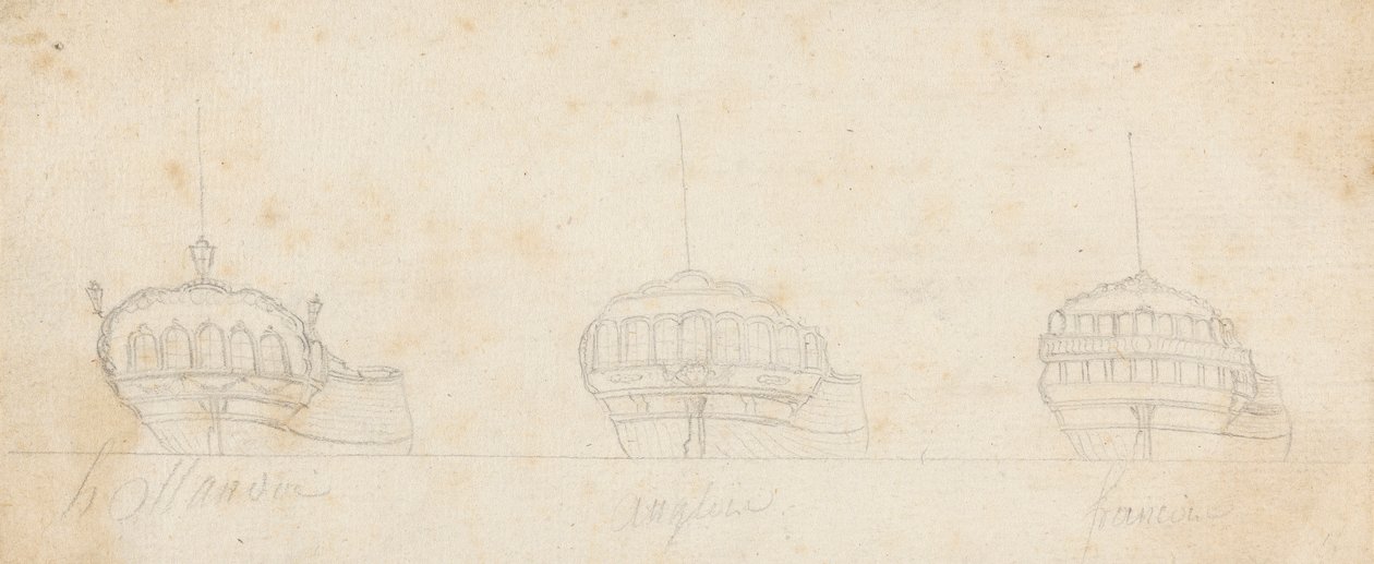 Dekorative hekker av tre skip av Joseph Cartwright
