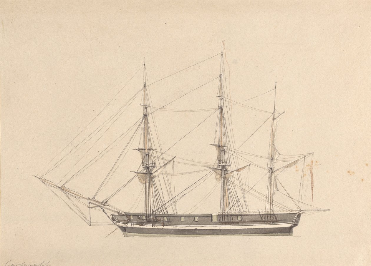 Sidevisning av Single Barque av Joseph Cartwright
